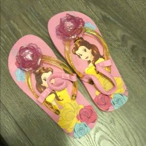 Like new Belle Disney Flip Flops